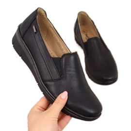 Helios Scarpe in pelle, senza lacci nero