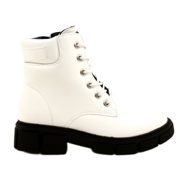 American Club American High Girls's Workers Shoes White White bianco