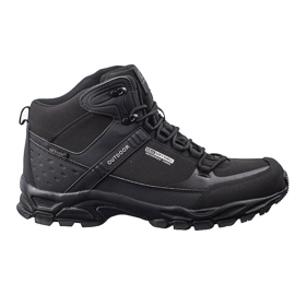 Scarpe da trekking stringate da uomo DK con tomaia alta nero