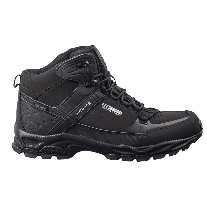 Scarpe da trekking stringate da uomo DK con tomaia alta nero