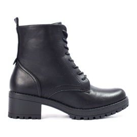 Classici stivaletti stringati da donna neri nero