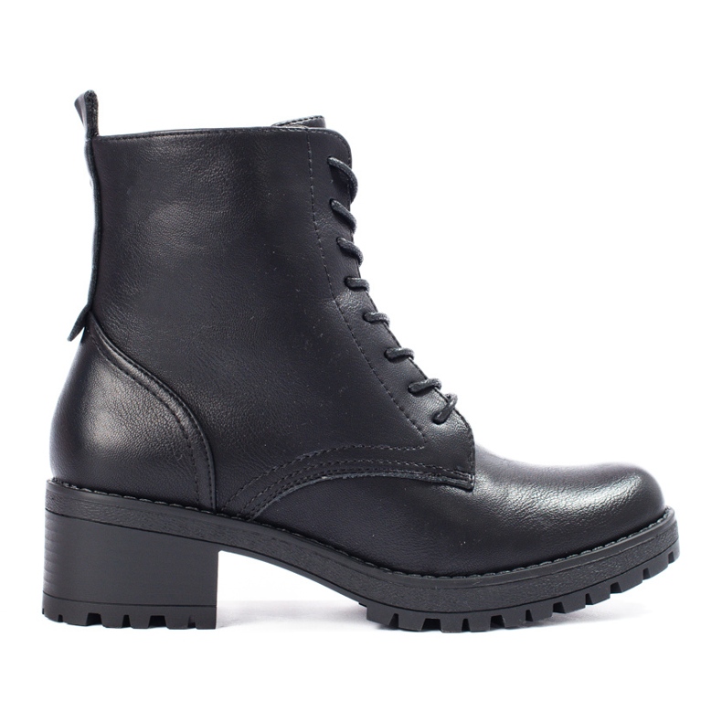 Classici stivaletti stringati da donna neri nero