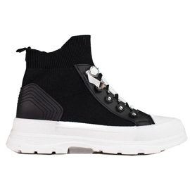 Sneakers nere da donna con tomaia alta Shelovet nero