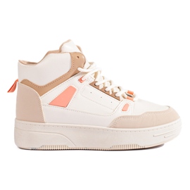 Sneakers alte da donna beige Shelovet