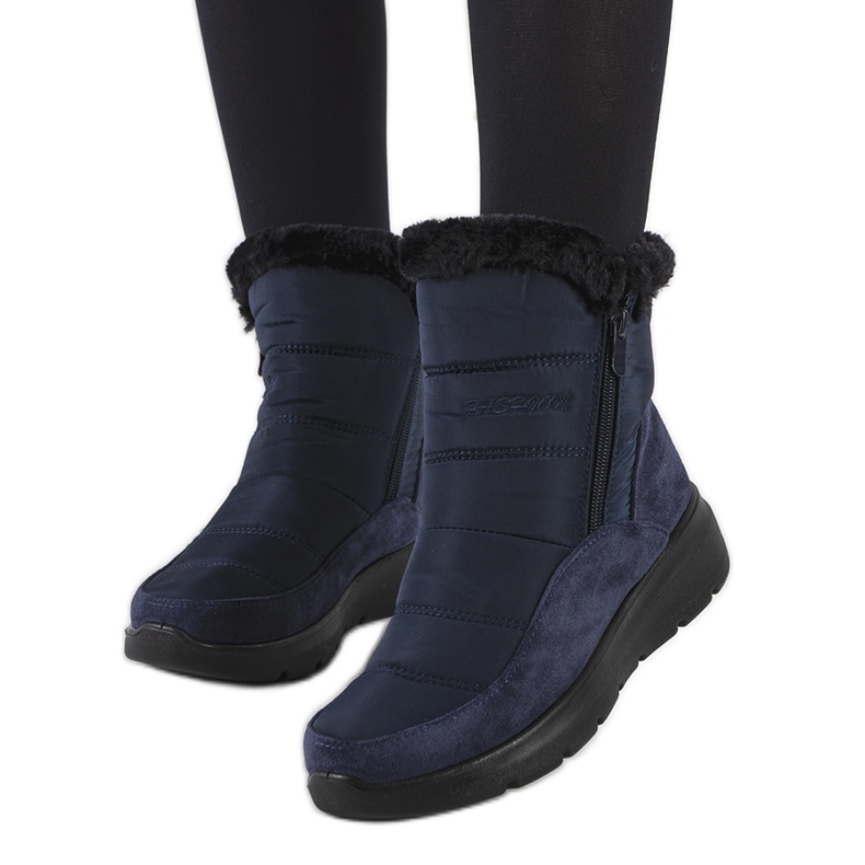 Doposci trapuntati blu navy Azmarin