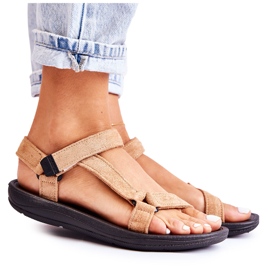 PM1 Sandali sportivi da donna in pelle scamosciata Harris beige scuro