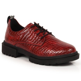 T.Sokolski Scarpe da donna in coccodrillo rosso laccato T. Sokolski