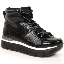 Sneakers nere con plateau da donna Bugatti nero
