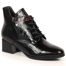 Stivali da donna neri laccati Jezzi JEZ371 neri nero