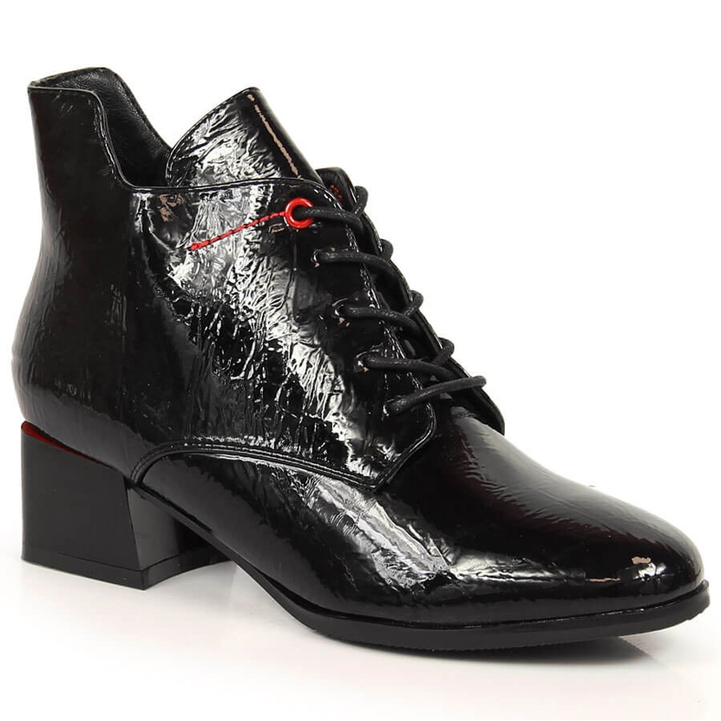 Stivali da donna neri laccati Jezzi JEZ371 neri nero