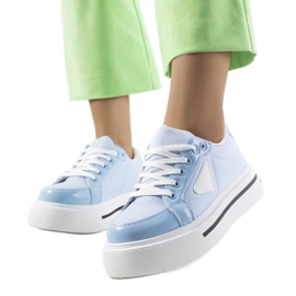 Sneakers blu con suola spessa Scrabster