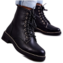 PG1 Stivali Da Donna Con Borchie Neri Rostill nero