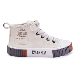Sneakers alte da bambino Big Star KK374015 Bianche bianco bianco