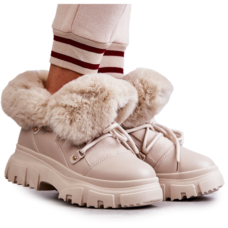 PS1 Stivali caldi Beige Charles Trappers
