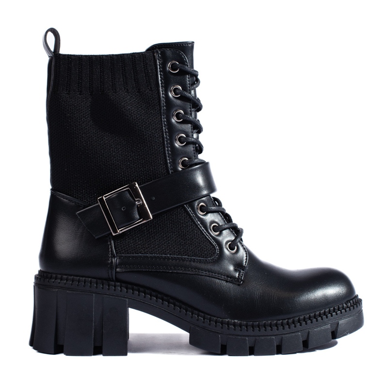 Borse stringate Shelovet da donna con tomaia flessibile nero