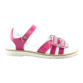 Bartek Sandali in pelle femminile con zirconi 86161 rosa