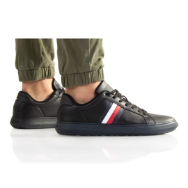 Tommy Hilfiger Leather Stripes M FMOFMO4275 scarpe nero
