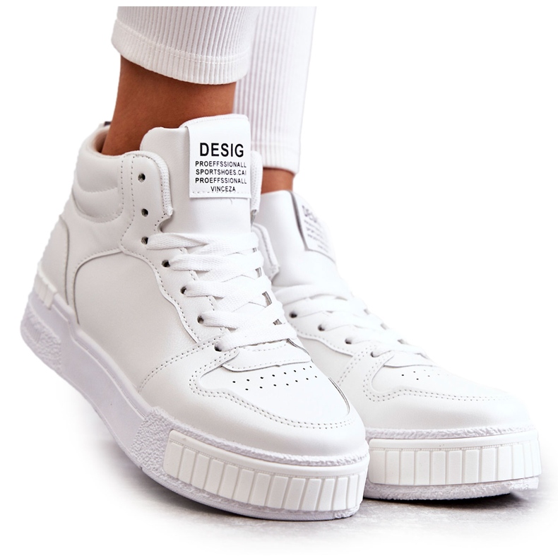 Vinceza Scarpe Sportive Alte Da Donna Bianche Trisa bianca