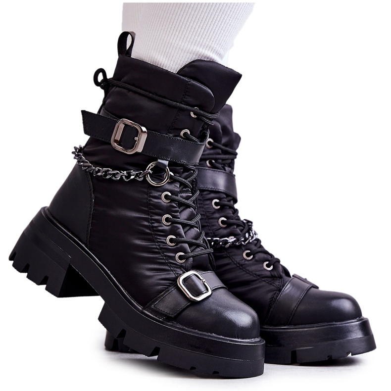 Doposci da Donna Con Catena GOE KK2N4018 Nero