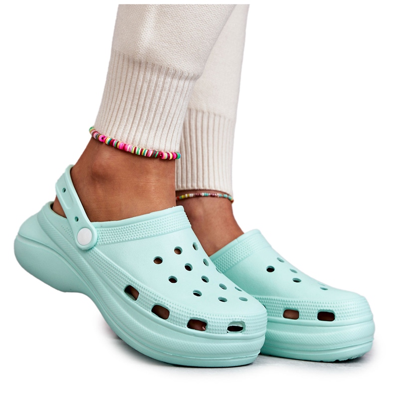 FS1 Ciabatte in schiuma da donna Mint Crocs Coline verde
