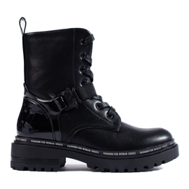 Borse da donna Shelovet nere con tallone laccato nero
