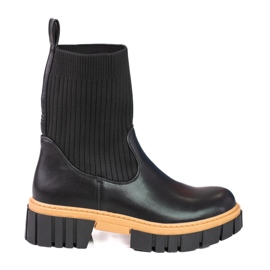 Stivali neri da donna Shelovet con tomaia flessibile nero