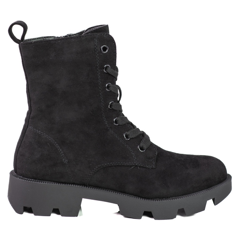 Borse Shelovet in camoscio nero stringato da donna