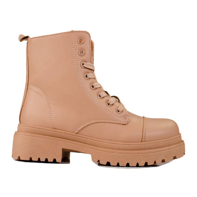 Stivali stringati da donna Shelovet beige