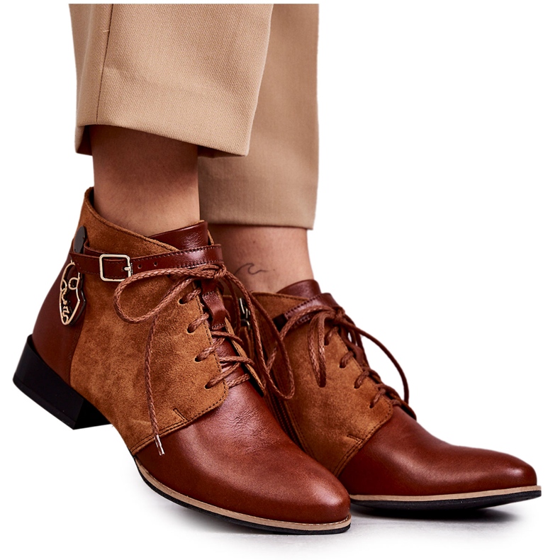 Stivali in pelle da donna Maciejka 5743A-29 Marrone