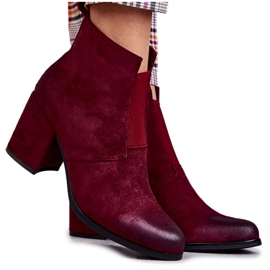 PL4 Stivaletti classici in camoscio La.Fi 260035WI-SU Bordeaux rosso multicolore