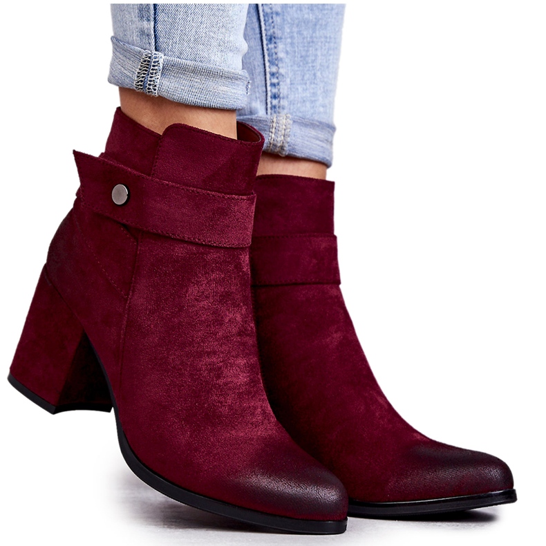 PL4 Stivaletti in camoscio da donna La.Fi 260041WI-SU Rosso multicolore