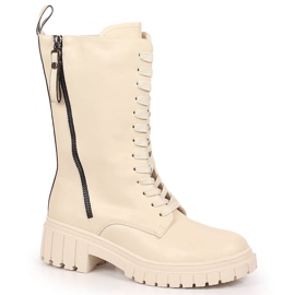 Stivali bassi in pelle, Artiker beige isolato