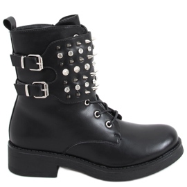 PA1 Stivali con borchie Ziku Black nero