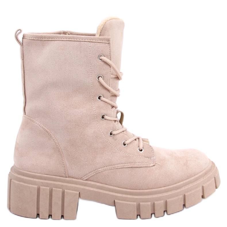 Stivali stringati Kelis Beige
