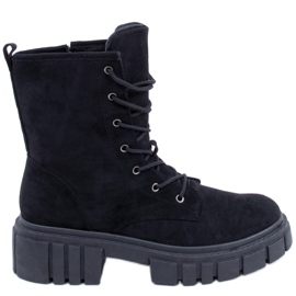 Stivali stringati Kelis Black nero