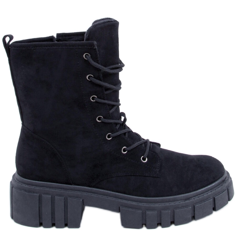 Stivali stringati Kelis Black nero