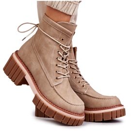 Stivali caldi alla moda da donna Beige Gerda