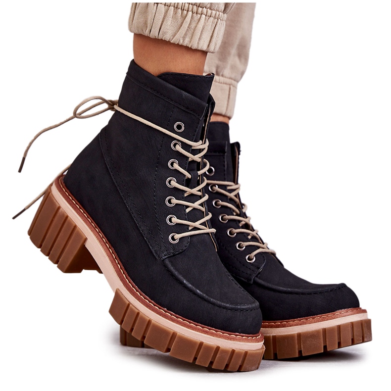 Stivali caldi alla moda da donna neri Gerda nero