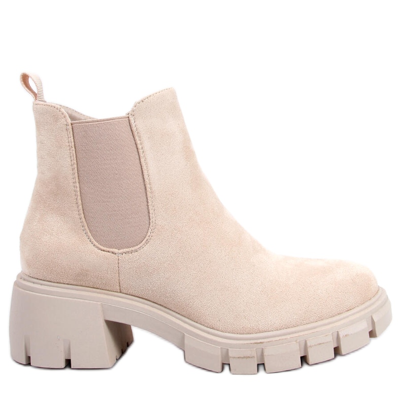 Stivaletti Chelsea da donna Aime Beige Suede