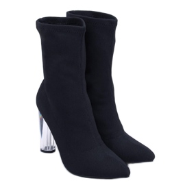 PA1 Stivali con tacco Tina Black trasparente nero