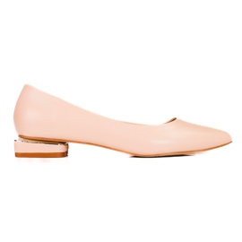Décolleté beige da donna con tacco basso Shelovet