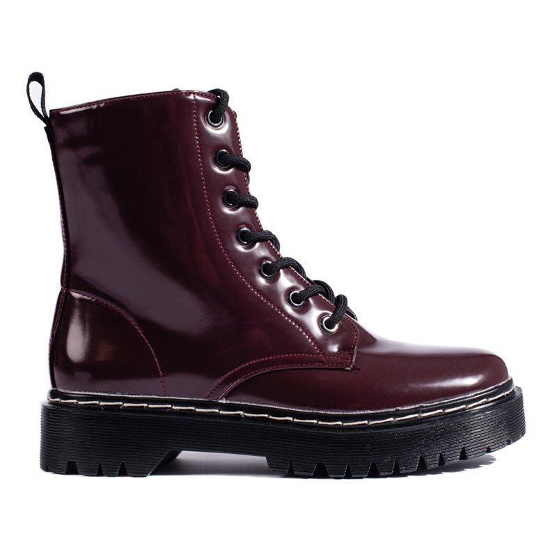 Vinceza Stivali stringati da donna sulla piattaforma Shelovet marrone rosso