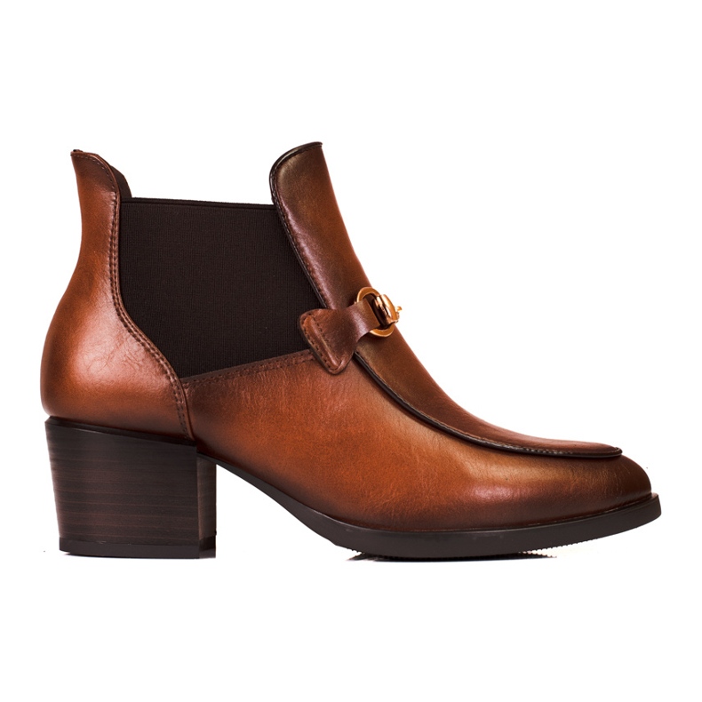 Stivali da donna marroni, tacco Jodhpur Vinceza marrone