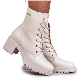 Vinceza Stivali caldi da donna sul tacco alto beige chiaro Grethe