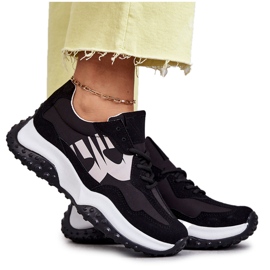 Vinceza Scarpe sportive da donna legate Tolea nere nero