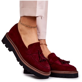 Vinceza Scarpe Scamosciate Da Donna Sulla Piattaforma Bordeaux Unni rosso