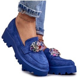 Vinceza Scarpe Da Donna In Pelle Scamosciata Con Decorazione Blu Britt