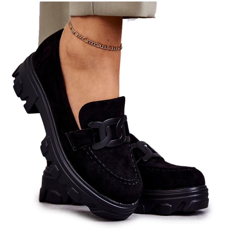 Vinceza Scarpe in pelle scamosciata da donna sulla piattaforma Janne nera nero