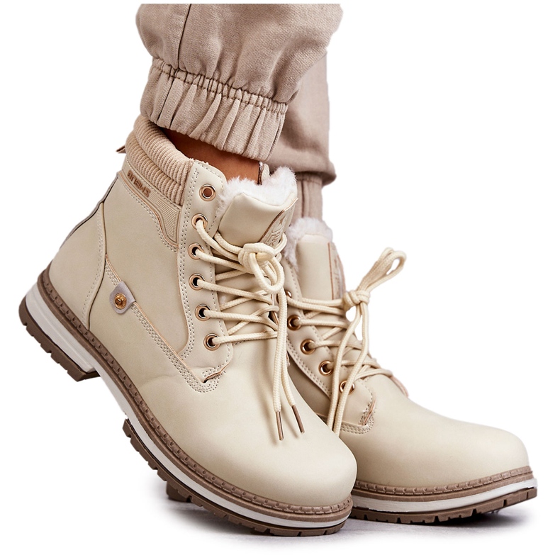 PE1 Stivali caldi da donna Trappers Beige Liv