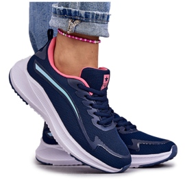 Scarpe sportive da donna alla moda Sneakers Blu navy Ida